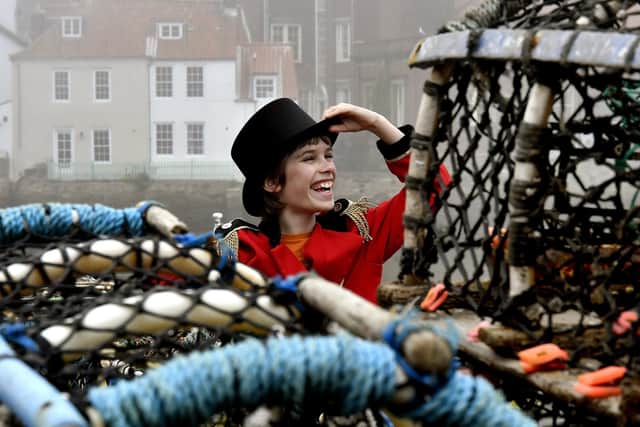 Tom Seymour ready to help the day's visitors on the harbour on Whitby's Fish and Ships Festival.
Picture: Richard Ponter, 192055p