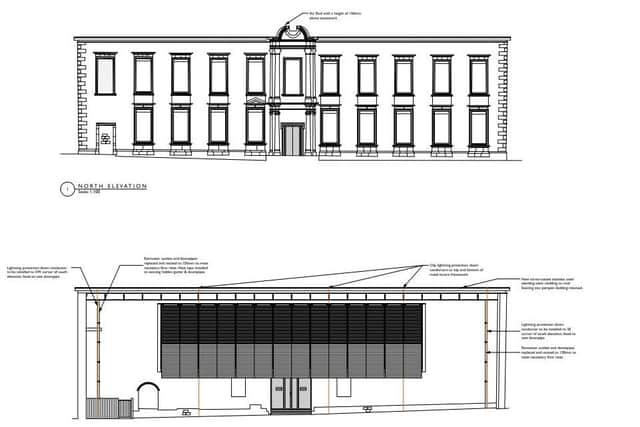 Whitby Abbey visitor centre plans. Native Chartered Architects.