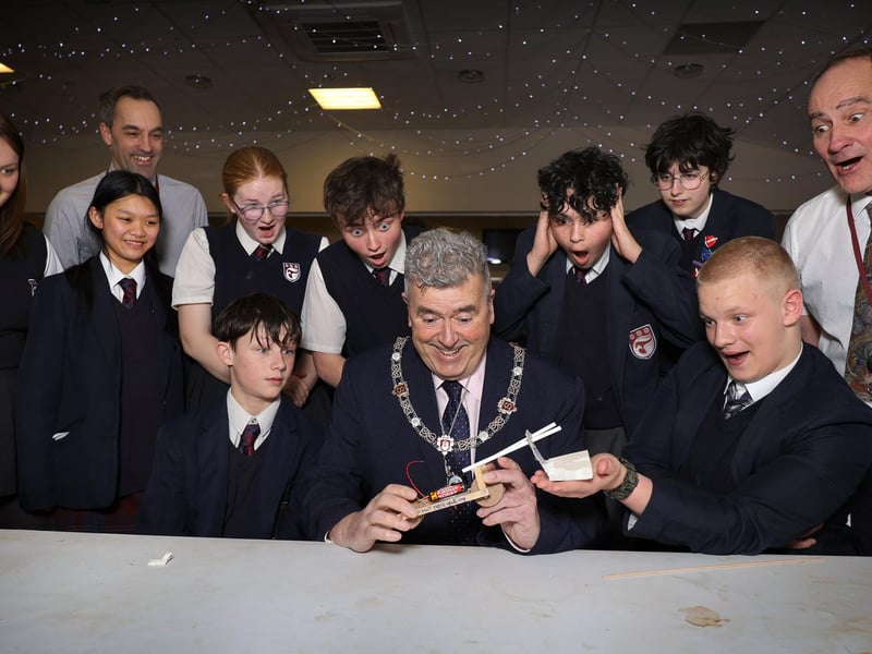 Graham School keep a watchful eye on Deputy Charter Mayor John Ritchie