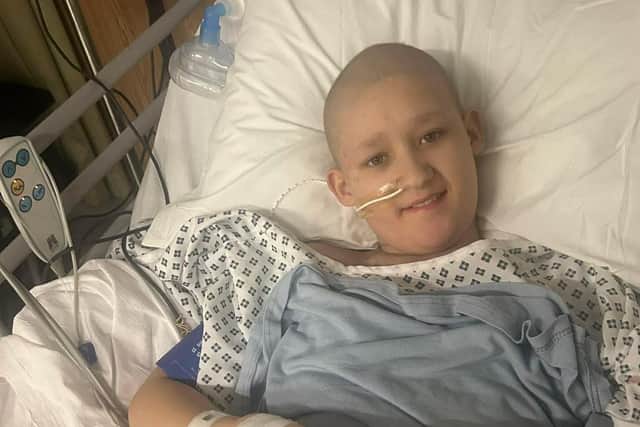 Archie is still smiling following his operation