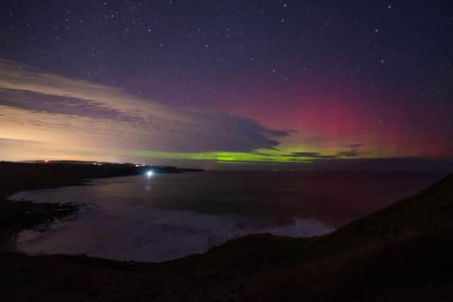 DSLR image of the Northern Lights off Scarborough.