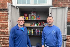 Matthew Davies (headteacher) and Peter Roberts (Blue Star Welding).