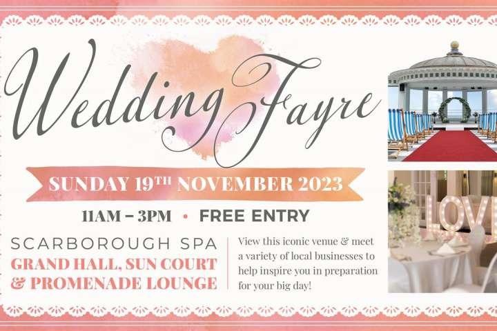 Scarborough Spa Wedding Fayre will take place on November 19. Come and view the iconic Scarborough Spa as a beautiful seaside wedding venue alongside a variety of local businesses and exhibitions, showcasing what they can offer you for your special day!