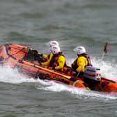 Bridlington RNLI Inshore Lifeboat 'Ernie Wellings' in action. Photo: RNLI/Mike Milner.