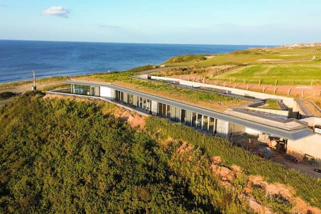 The villas with fabulous views blend in to their natural surroundings.