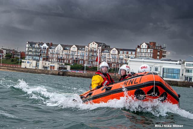 Bridlington RNLI inshore lifeboat Ernie Wellings at sea. Image: RNLI/Mike Milner