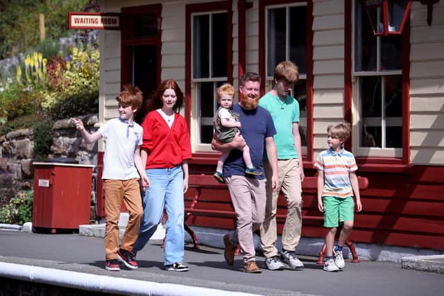 Families on the North York Moors Railway.