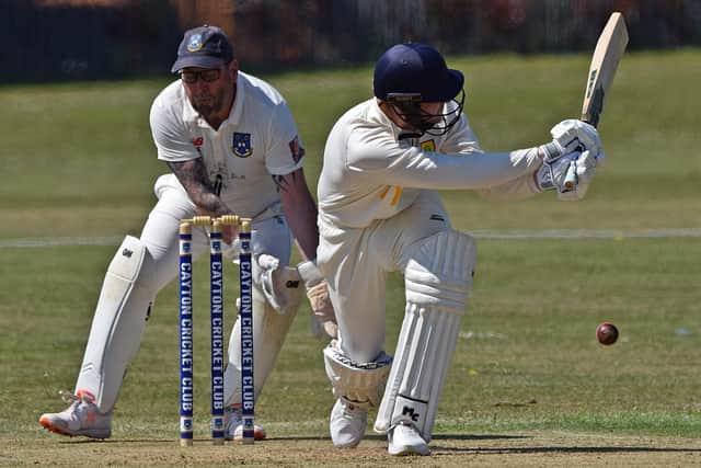 Action from Cayton v Ganton in YPLN Beckett Division 2. Photo by Simon Dobson