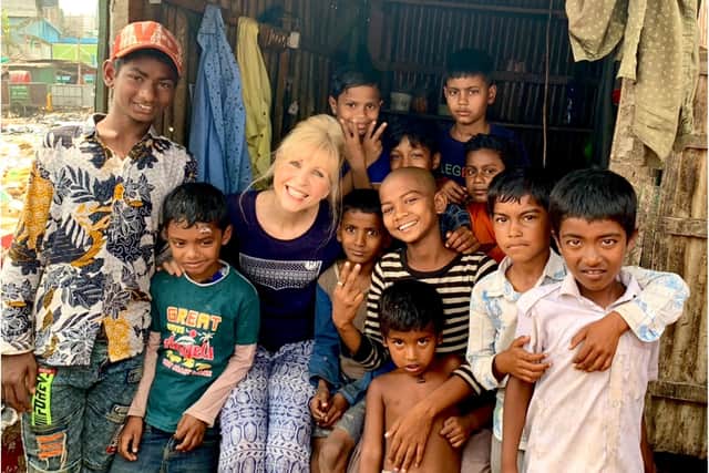 Carolyn in putting her Master's Degree in social work to good use