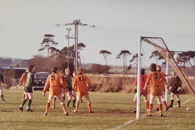 Action from a Heslerton Football Club team's game.