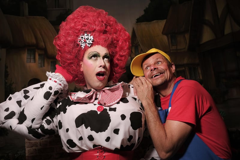 Jack and The Beanstalk Christmas Panto at The Spa Theatre - The Dame with Silly Billy.
