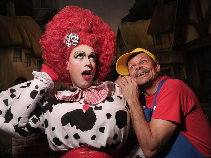Jack and The Beanstalk Christmas Panto at The Spa Theatre - The Dame with Silly Billy.