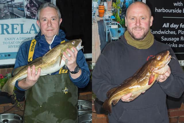 Dave Hambley Heaviest Fish 6 lb 04½ oz on Wednesday & Rob Taylor Heaviest Fish 3 lb 11 oz on Sunday. Photo by Peter Horbury