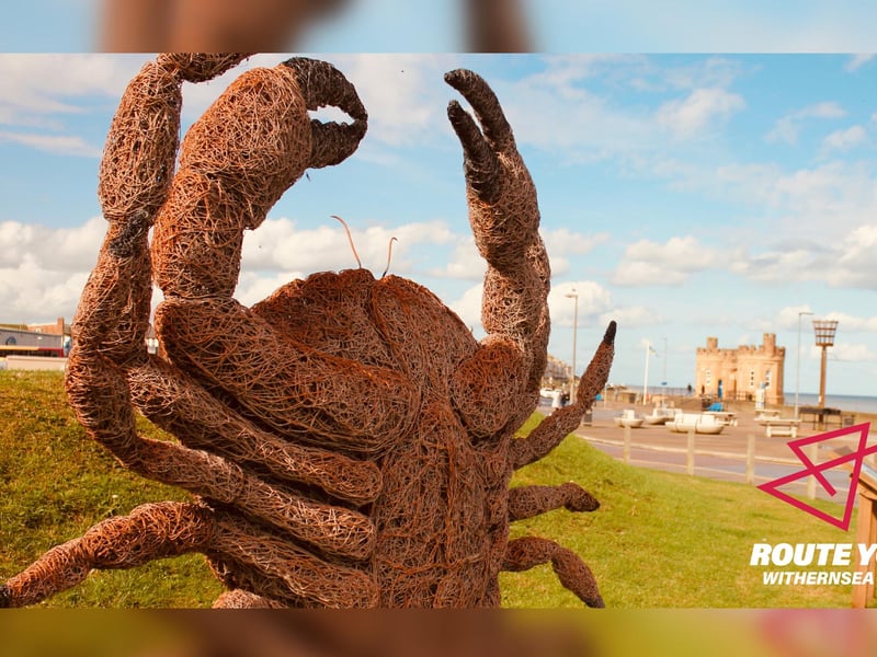Discover interesting sculptures on the Withernsea Fish Trail. Visitors can begin the trail at ‘The Crab',  created by local sculptor Emma Stothard.