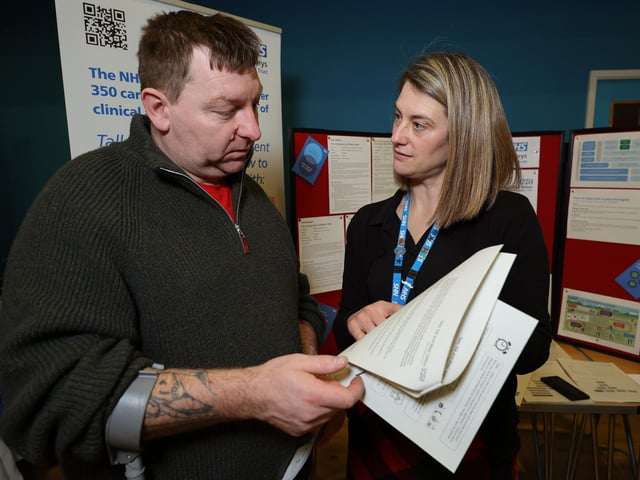 Finding out more at the NHS stand