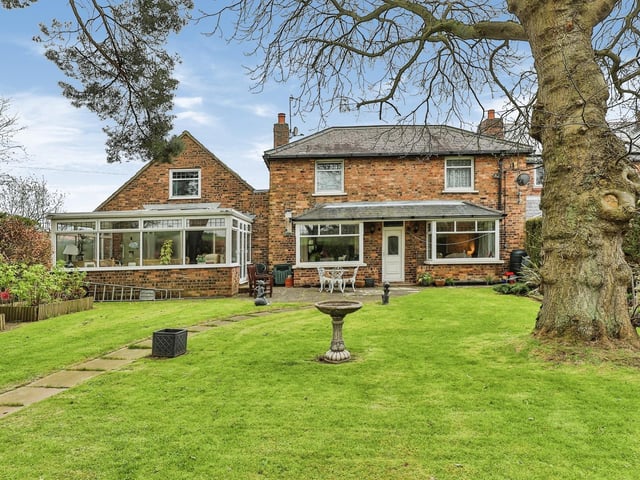 A rear view of the property from the garden.