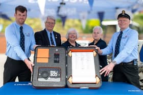 Bridlington RNLI volunteer crew (l-r) Ash Traves, Richard Dunk, Jo Cook, Joy Marrison and Steve Emmerson - Image: RNLI/Mike Milner