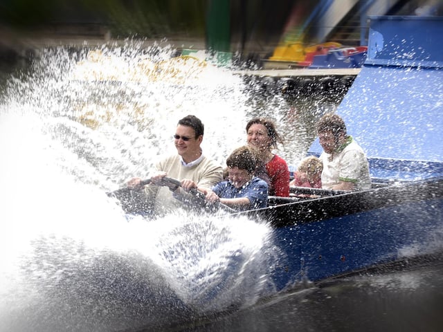 Peasholm water chute reopens to the public after being restored by the North Bay Railway Company in 2008.