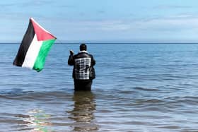 Showing support for Palestine