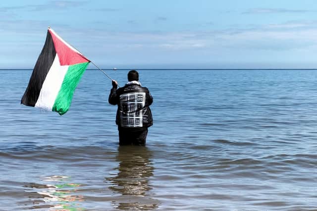 Showing support for Palestine