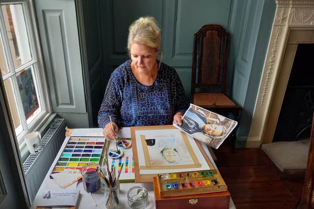 Claudia Quayle, artist-in-residence at Whitby's Captain Cook Musuem.