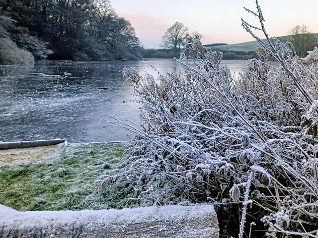 Winter picture taken at Throxenby Mere, Scarborough, by Jennifer Prior.