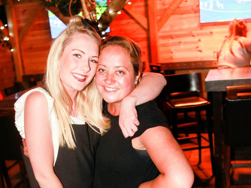 Emily-Jo & Elissa looking fabulous in The Courtyard