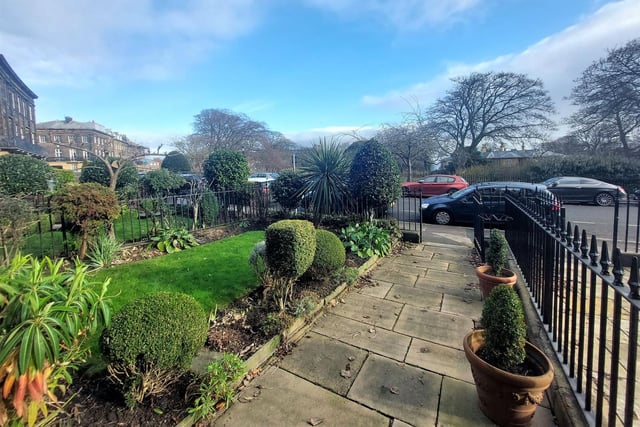 The stunning view from the front door of the townhouse in The Crescent.