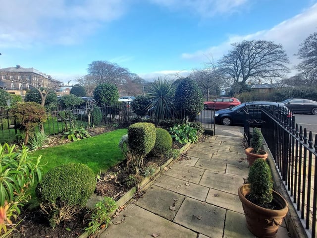The stunning view from the front door of the townhouse in The Crescent.