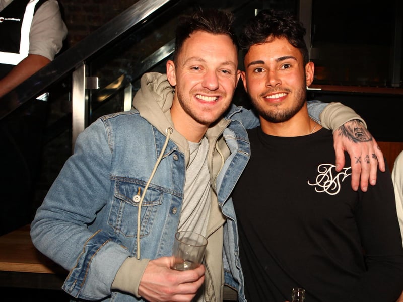 Baz & Liam enjoy their big night out in Blue Lounge