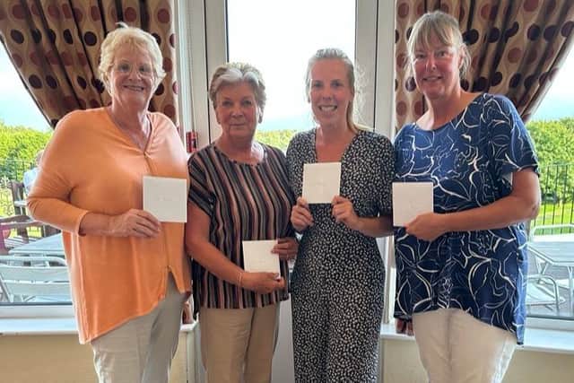From left, the winning team at South Cliff's Invitation Day were, Lady Captain Ali Lockwood , Denise Holmes, Naomi Edwards and Melanie Morton.