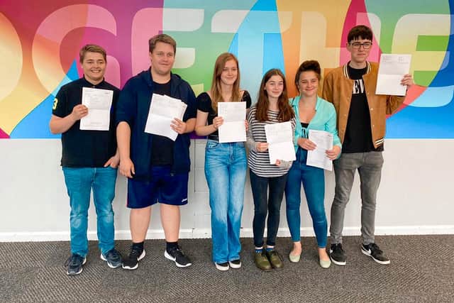 Bridlington School students pick up their A-level results.