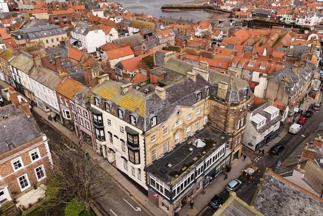 Aerial view of the Resolution Hotel in Whitby, on the market for £3.2m. courtesy Christie & Co