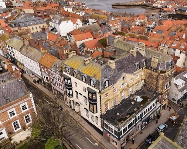 Aerial view of the Resolution Hotel in Whitby, on the market for £3.2m. courtesy Christie & Co