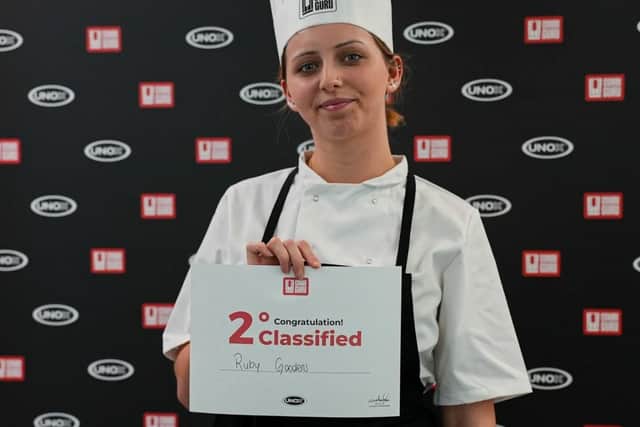 Rising culinary star Ruby Goodens of East Riding College, Bridlington campus.