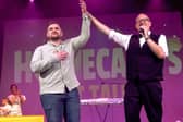 Last year's winner, Gordon Robertson (left)