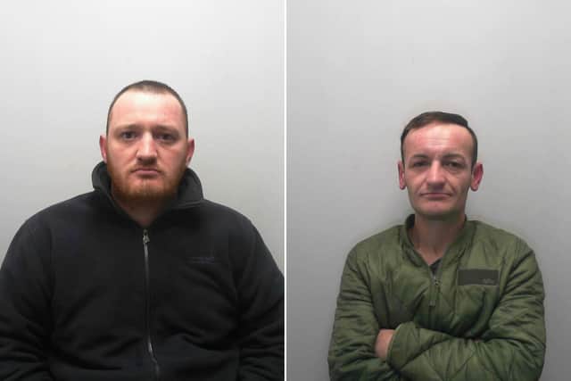 Jailed: John Gibbons, left, and Mark James Gibbons.