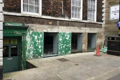 The site of the property on Baxtergate, Whitby.