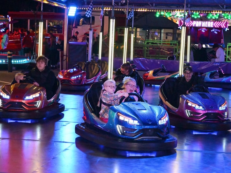 Mini drivers on the dodgems
