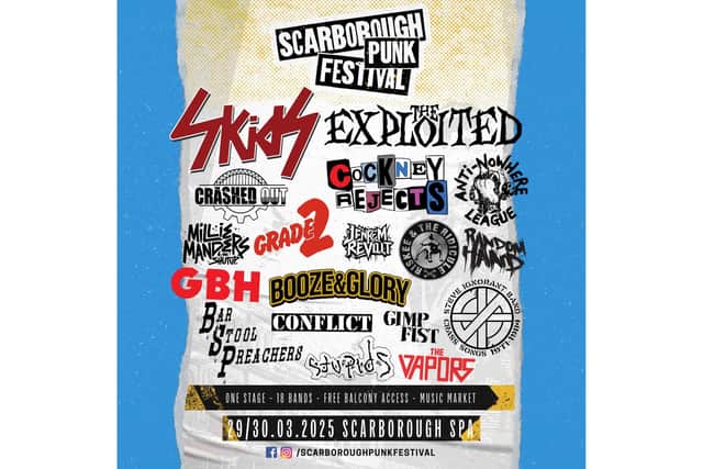 Scarborough Punk Festival takes place at Scarborough Spa on March 29 and 30
