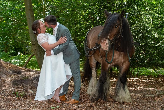 Peri Dunford and Mark Jones, who hit the headlines with a successful marriage proposal at last year’s show, got married in the Forestry section