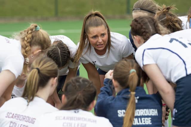 The Scarborough College team prepare for their National Cup semi-final