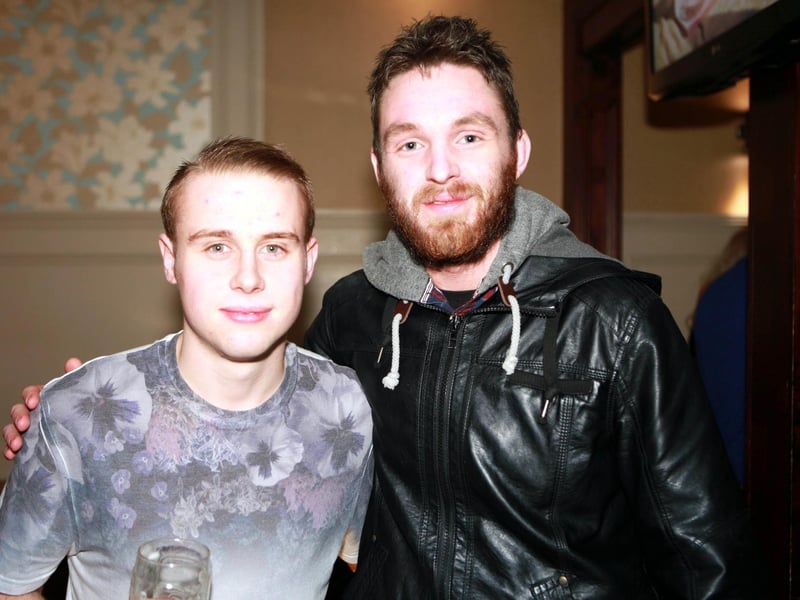Sean and Dave enjoying a swift pint in The Courtyard