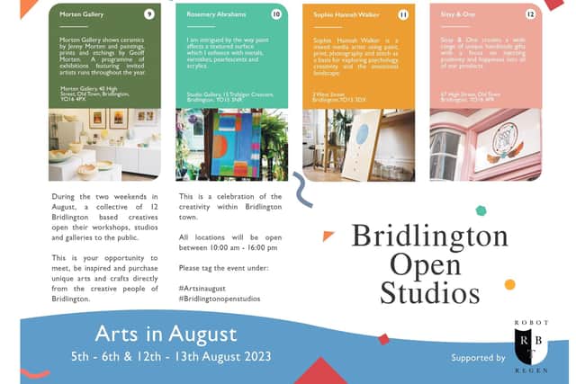 There will be a collection of creatives taking part in the historic Old Town as well as various addresses across the rest of Bridlington.