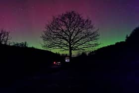 Stunning Northern Lights seen from Dalby Forest.