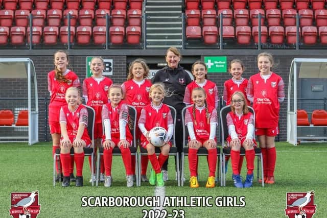 Scarborough Athletic Girls Under-10s and Under-11s.