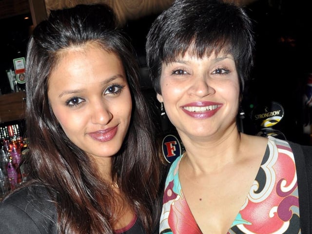 Could be sisters, Manasa and Sumeetha, mum and daughter