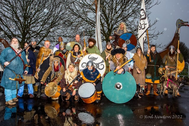 The Vikings at the festival were in full costume, with shields, helmets and lots of fur completing the look.