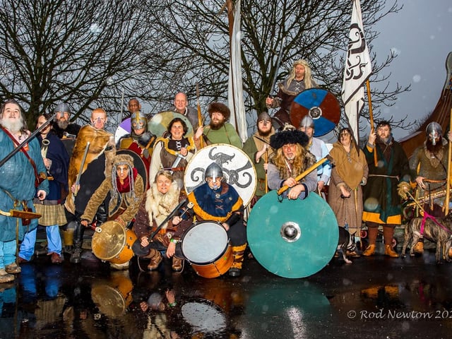 The Vikings at the festival were in full costume, with shields, helmets and lots of fur completing the look.