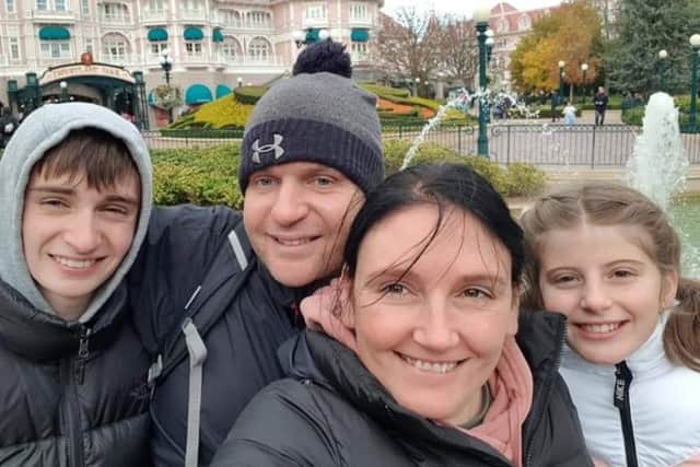 Justine Greenwood and her family.